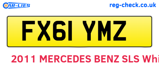 FX61YMZ are the vehicle registration plates.