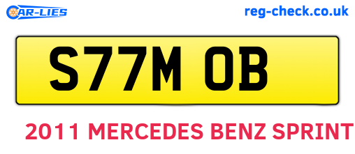 S77MOB are the vehicle registration plates.