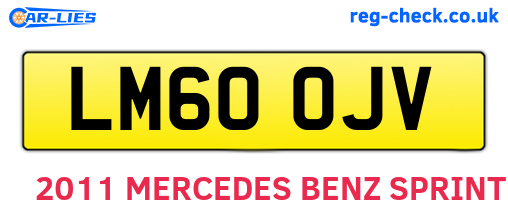 LM60OJV are the vehicle registration plates.