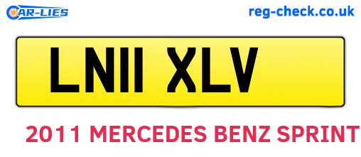 LN11XLV are the vehicle registration plates.
