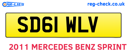 SD61WLV are the vehicle registration plates.
