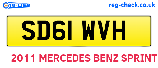 SD61WVH are the vehicle registration plates.