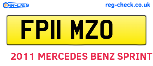 FP11MZO are the vehicle registration plates.