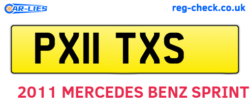 PX11TXS are the vehicle registration plates.
