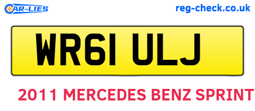 WR61ULJ are the vehicle registration plates.