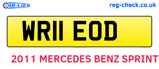 WR11EOD are the vehicle registration plates.