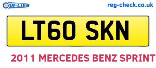 LT60SKN are the vehicle registration plates.