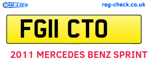 FG11CTO are the vehicle registration plates.