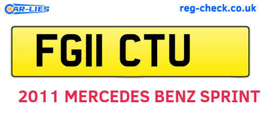 FG11CTU are the vehicle registration plates.