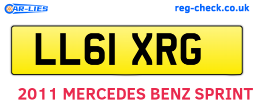 LL61XRG are the vehicle registration plates.
