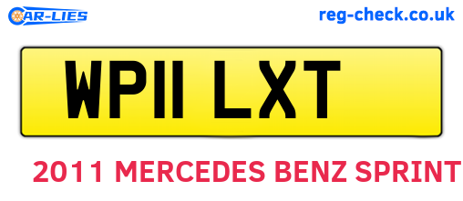 WP11LXT are the vehicle registration plates.