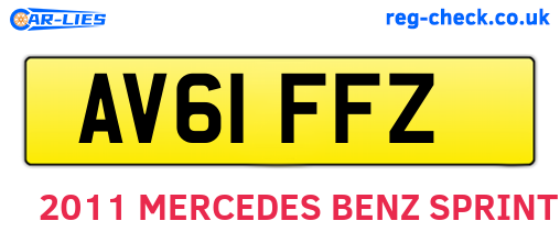 AV61FFZ are the vehicle registration plates.