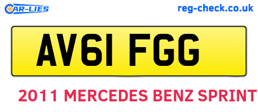 AV61FGG are the vehicle registration plates.