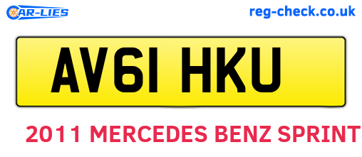 AV61HKU are the vehicle registration plates.