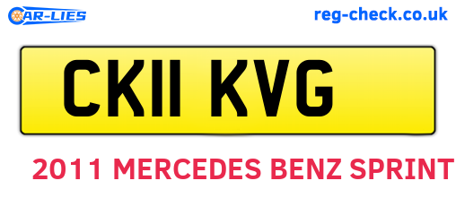 CK11KVG are the vehicle registration plates.