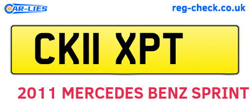CK11XPT are the vehicle registration plates.