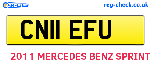 CN11EFU are the vehicle registration plates.