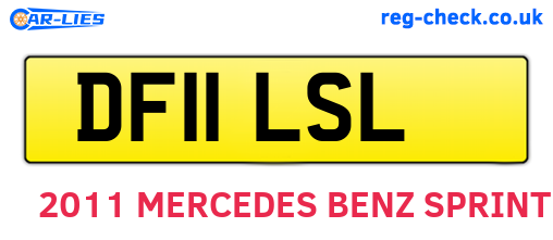 DF11LSL are the vehicle registration plates.
