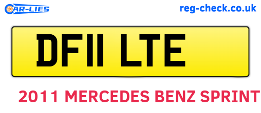 DF11LTE are the vehicle registration plates.