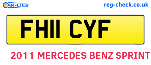 FH11CYF are the vehicle registration plates.