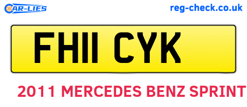 FH11CYK are the vehicle registration plates.
