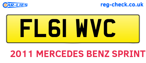 FL61WVC are the vehicle registration plates.