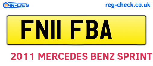 FN11FBA are the vehicle registration plates.