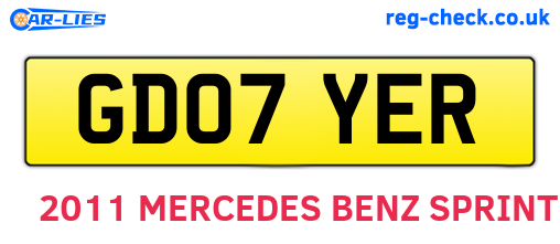 GD07YER are the vehicle registration plates.