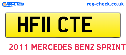 HF11CTE are the vehicle registration plates.