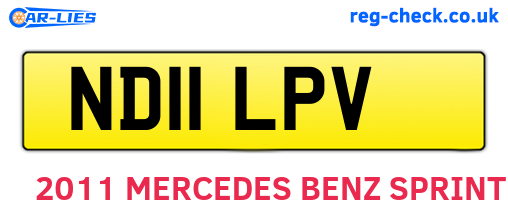 ND11LPV are the vehicle registration plates.