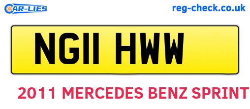 NG11HWW are the vehicle registration plates.