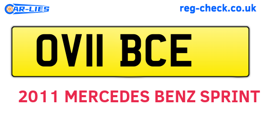 OV11BCE are the vehicle registration plates.