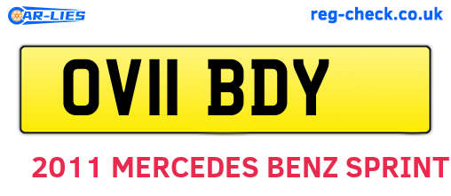 OV11BDY are the vehicle registration plates.