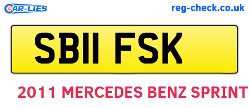 SB11FSK are the vehicle registration plates.