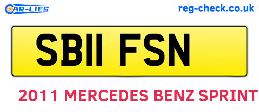 SB11FSN are the vehicle registration plates.