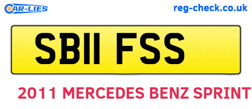 SB11FSS are the vehicle registration plates.
