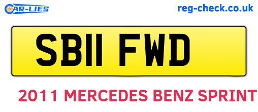 SB11FWD are the vehicle registration plates.