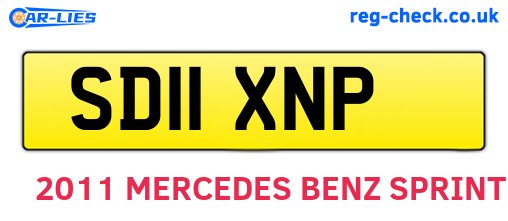 SD11XNP are the vehicle registration plates.