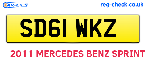 SD61WKZ are the vehicle registration plates.