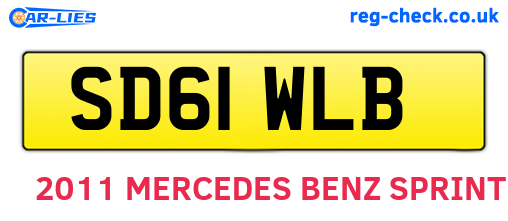 SD61WLB are the vehicle registration plates.