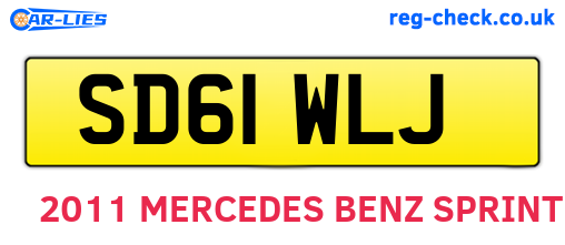 SD61WLJ are the vehicle registration plates.