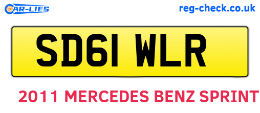 SD61WLR are the vehicle registration plates.