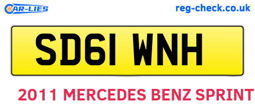 SD61WNH are the vehicle registration plates.