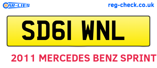 SD61WNL are the vehicle registration plates.