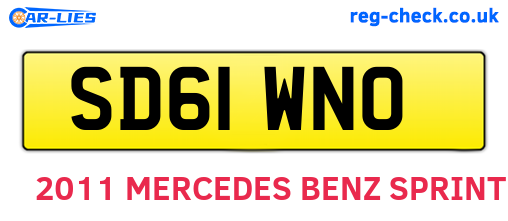 SD61WNO are the vehicle registration plates.