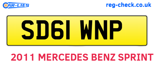 SD61WNP are the vehicle registration plates.