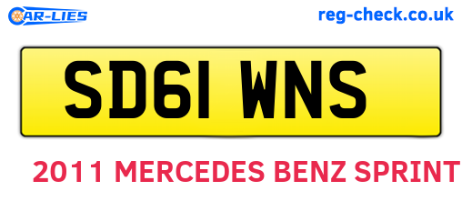 SD61WNS are the vehicle registration plates.