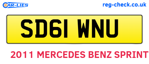 SD61WNU are the vehicle registration plates.