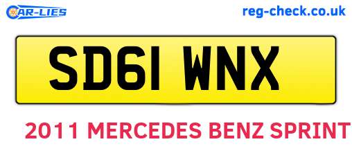 SD61WNX are the vehicle registration plates.