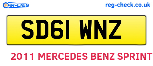 SD61WNZ are the vehicle registration plates.